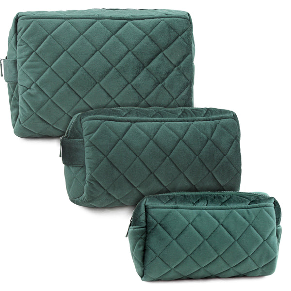Emerald Puff Velvet Pouch