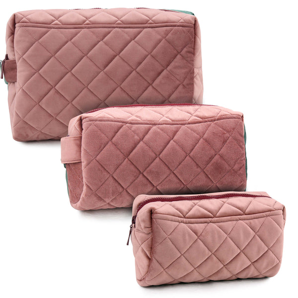 Blush Puff Velvet Pouch