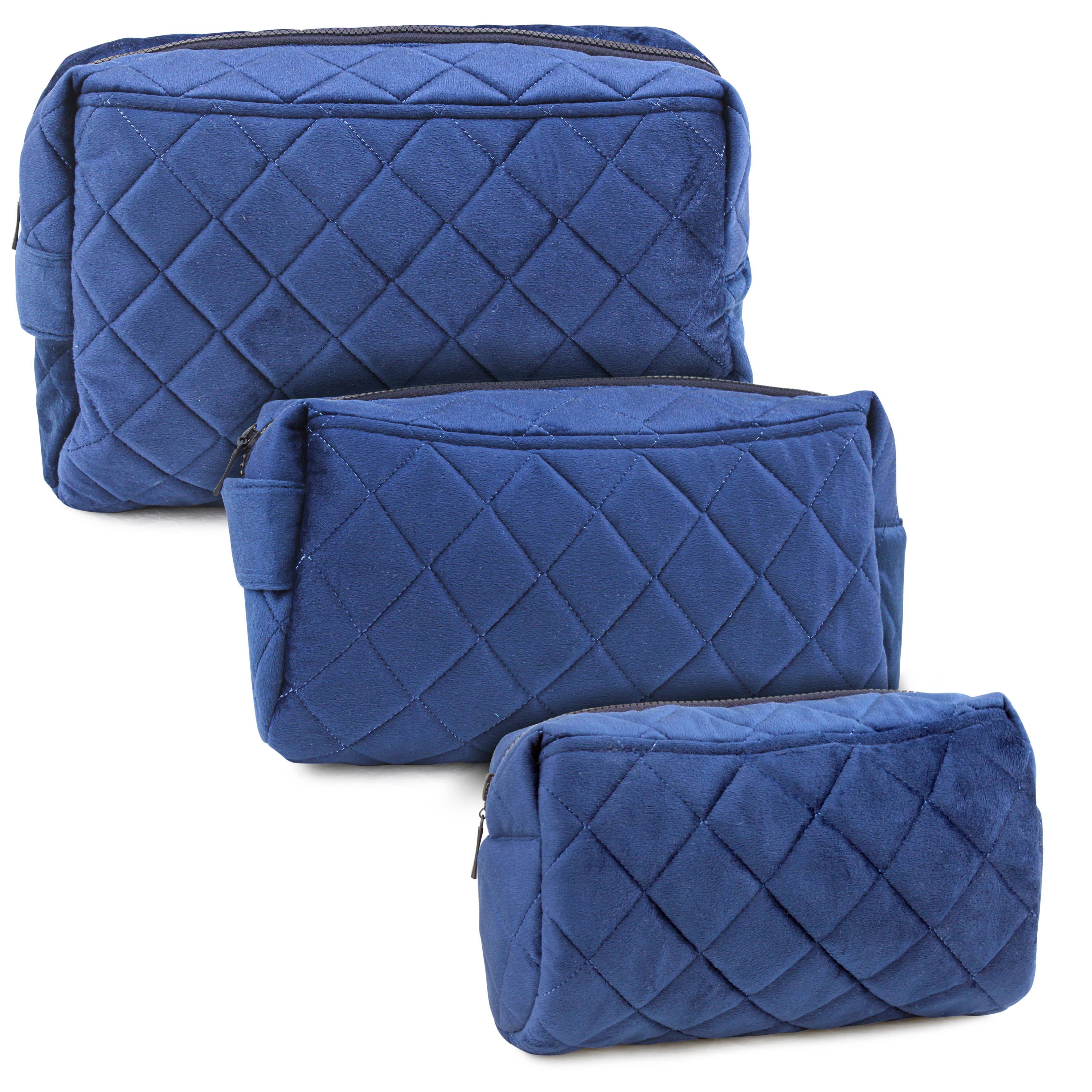Sapphire Velvet Puff Pouch