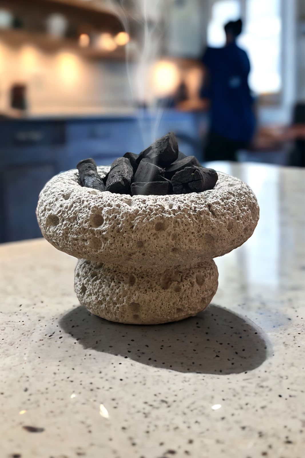 Concrete Arabian incense holder