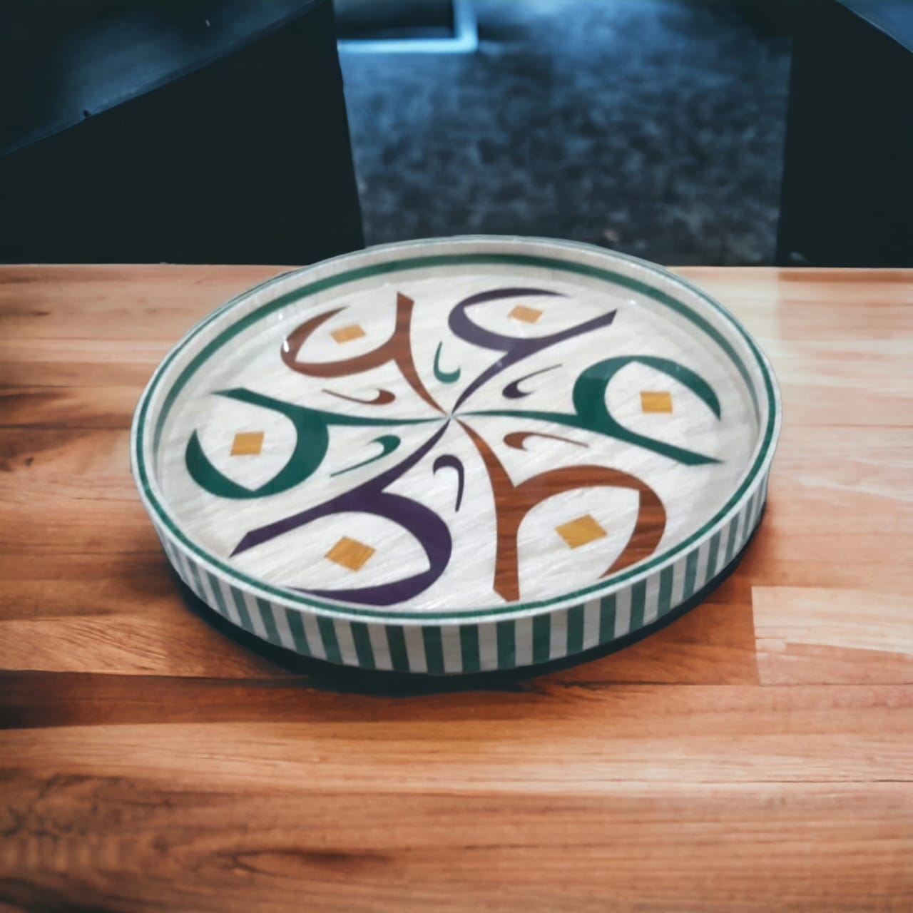 Arabic Calligraphy Mother of Pearl Tray