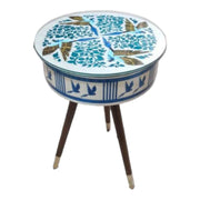 Birdsong Dance Mother of Pearl Flip-Top Side Table