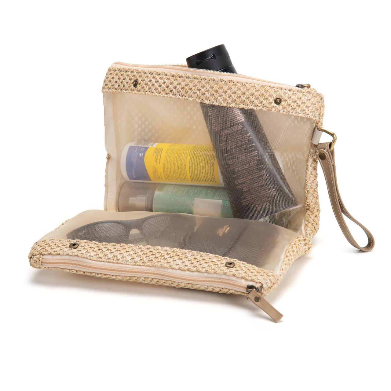 Ta-Puca Wicker & Leather Clutch