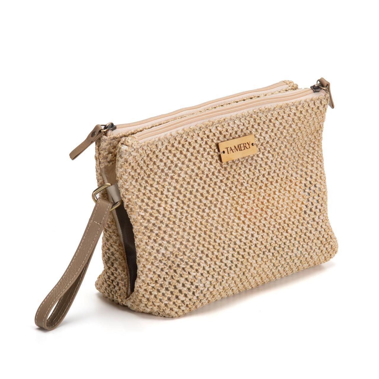 Ta-Puca Wicker & Leather Clutch