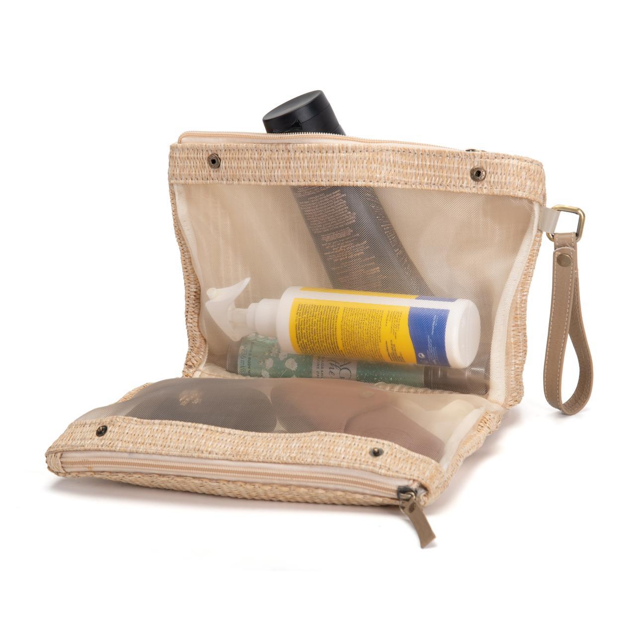 Ta-Puca Wicker & Leather Clutch