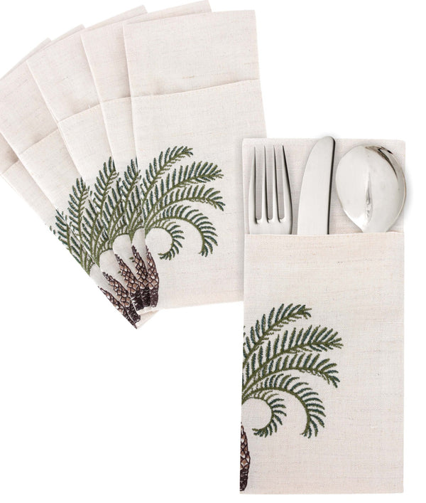 Lina Linen Cutlery Holder Set