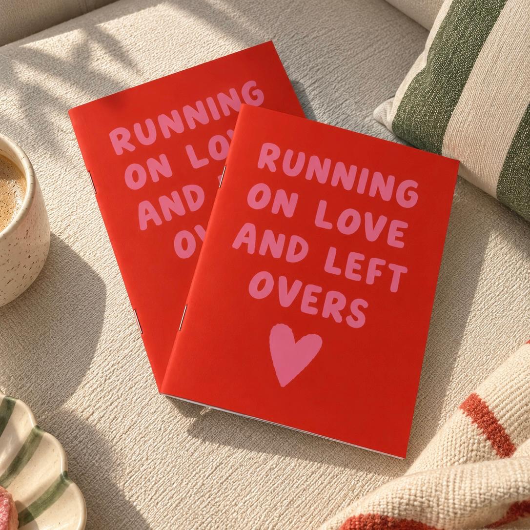Running on Love Soft Cover Notebook