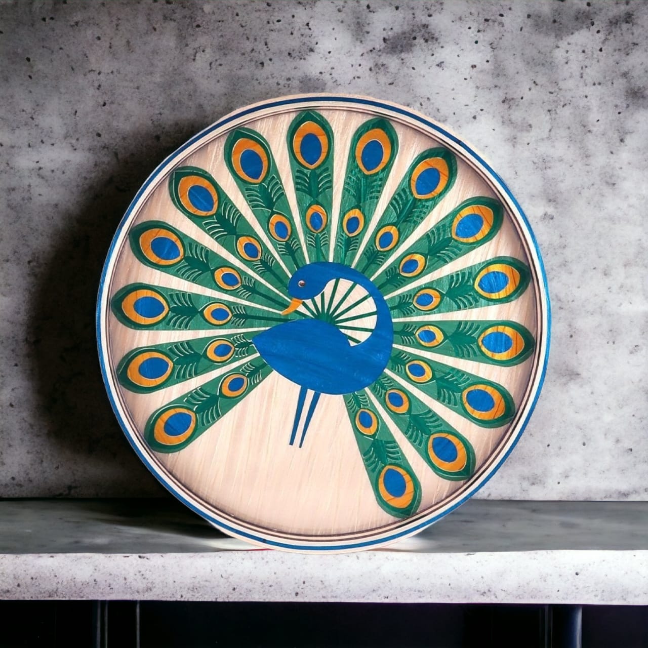 Peacock Paradise Mother of Pearl Tray