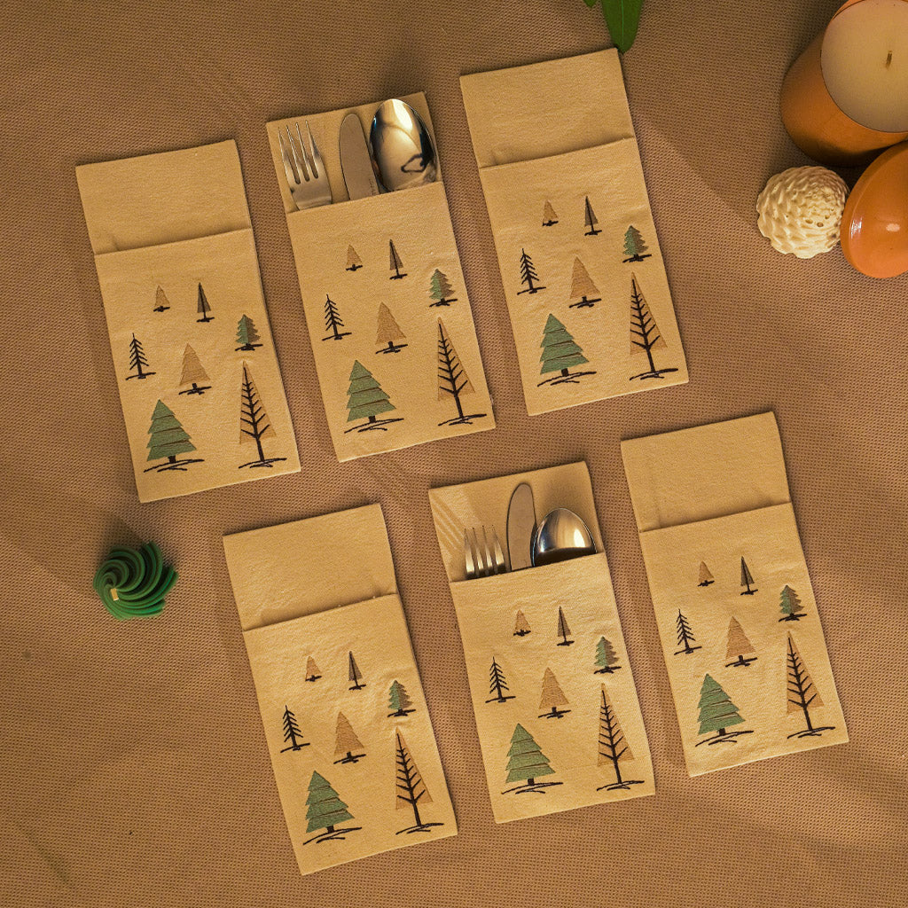 Whimsical Winter Cutlery Holder Set