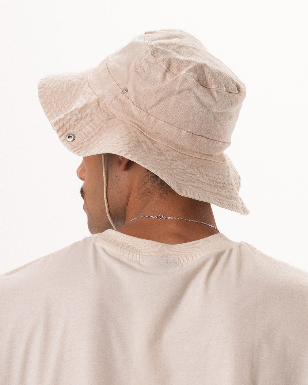 Beige Washed Cowboy Bucket Hat