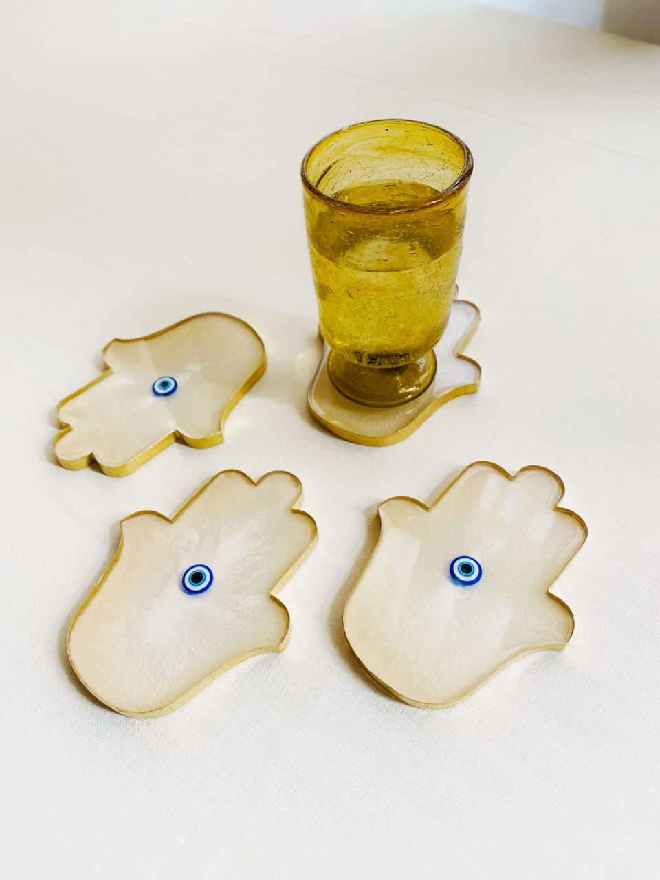 Resin Hamsa Coaster