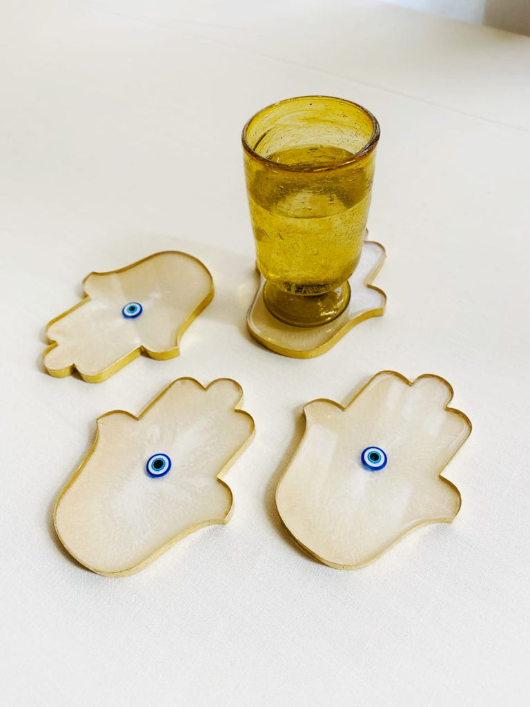 Resin Hamsa Coaster