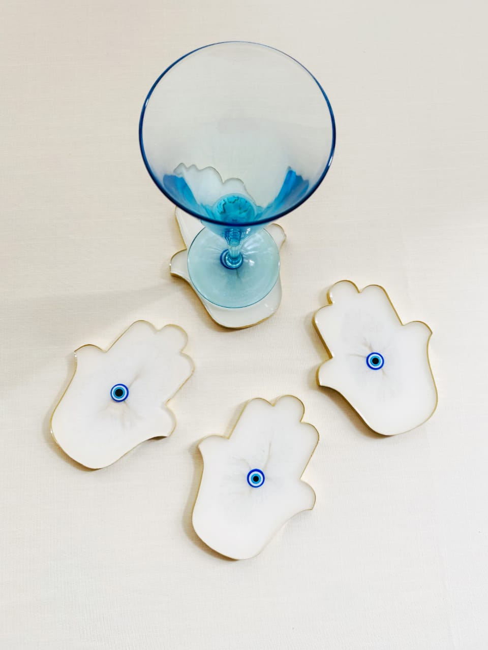 Resin Hamsa Coaster