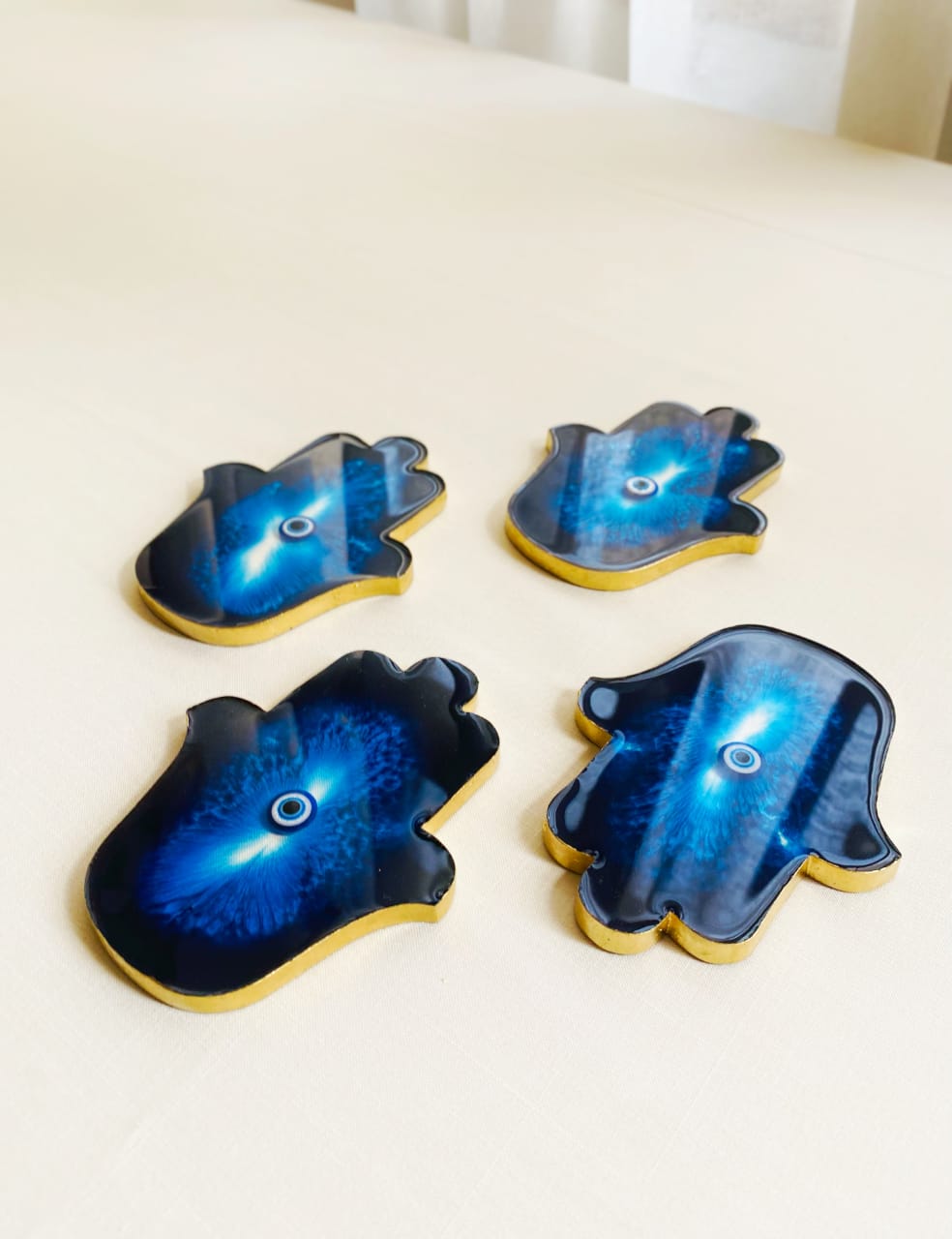Resin Hamsa Coaster