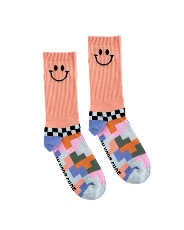 Smiley Pixels Neck Socks