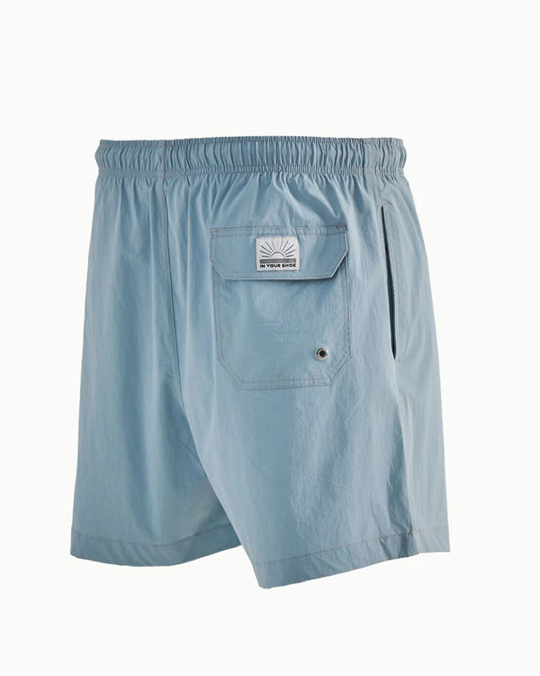 Solid Baby Blue Swim Shorts