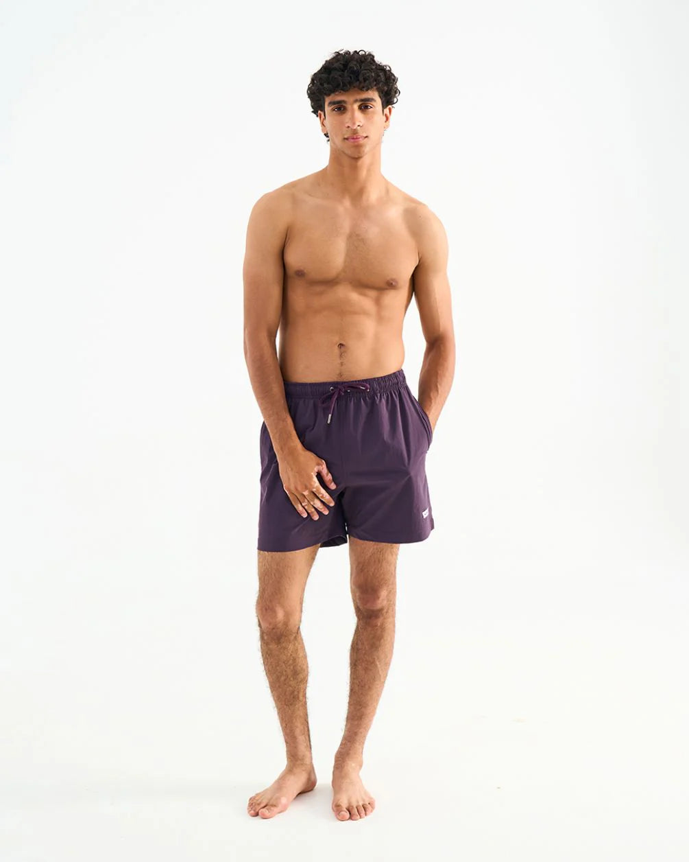 Solid Purple Swim Shorts