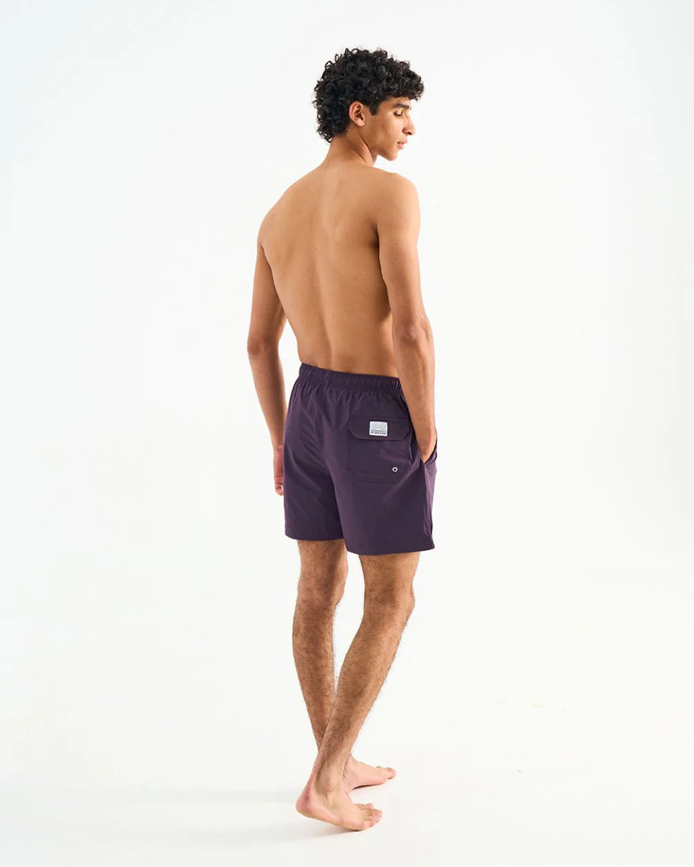 Solid Purple Swim Shorts