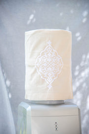 White Ramadan Arabesque Water Dispenser Gallon Cover