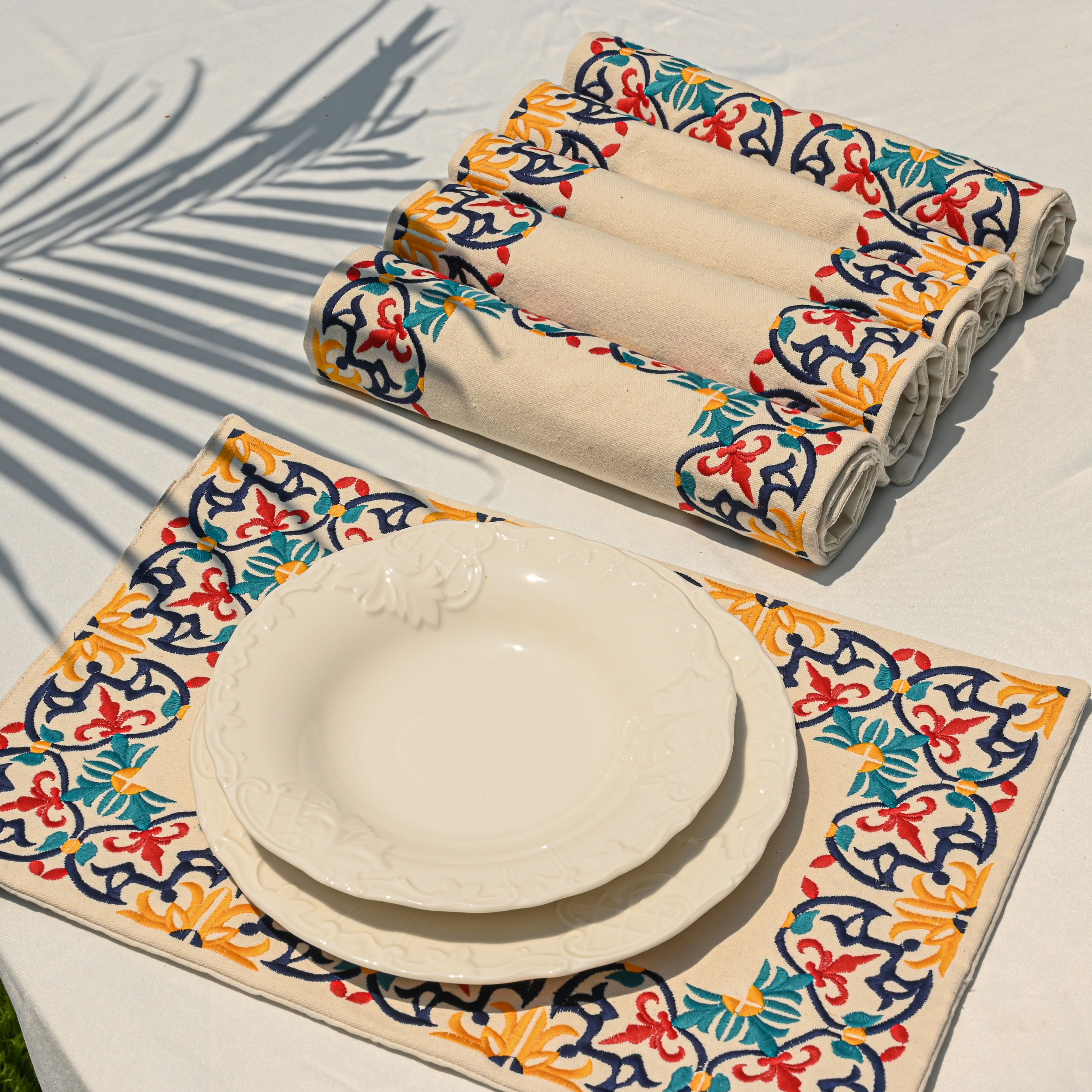Floral Tiles Placemat Set