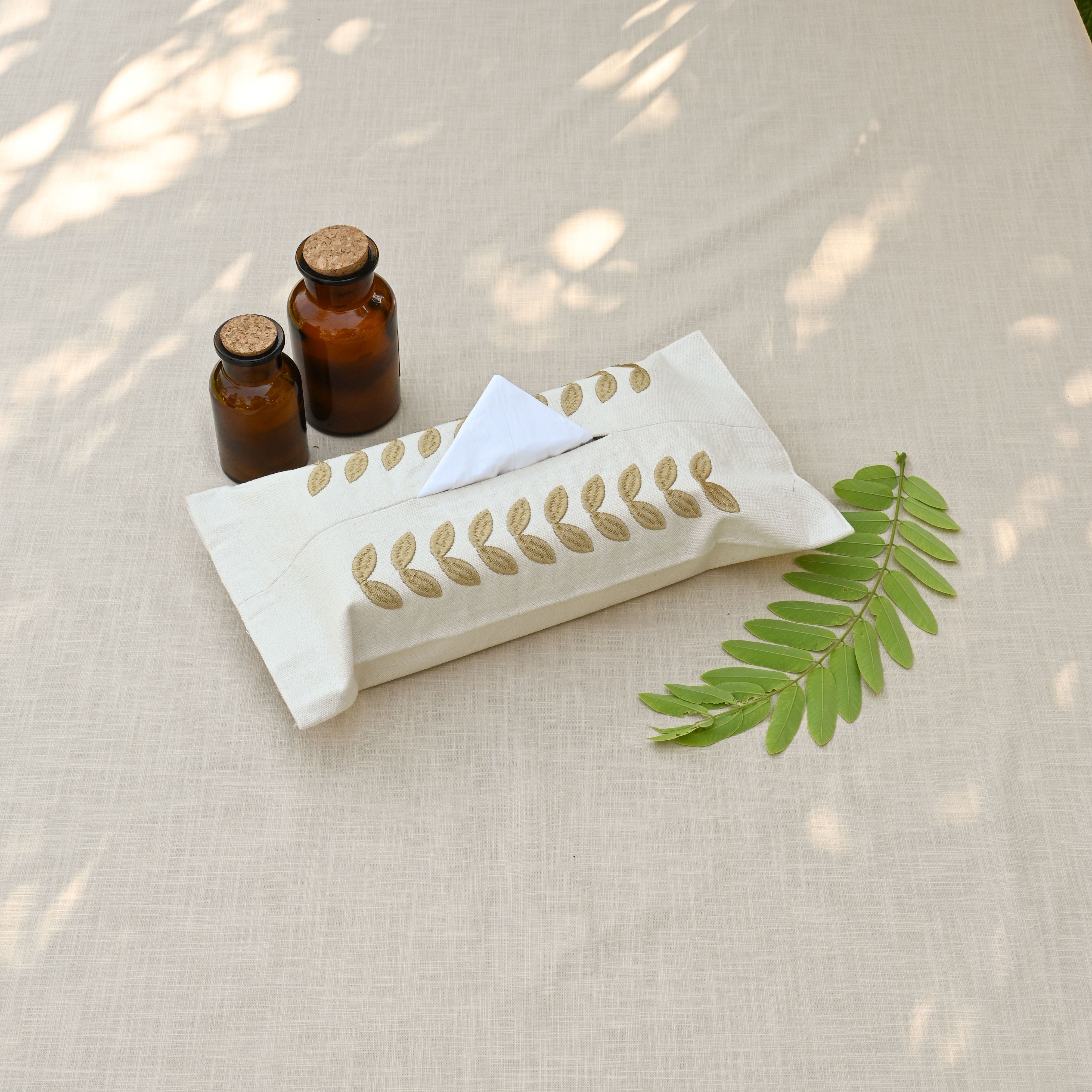 Roman Leaves Tissue Box Cover
