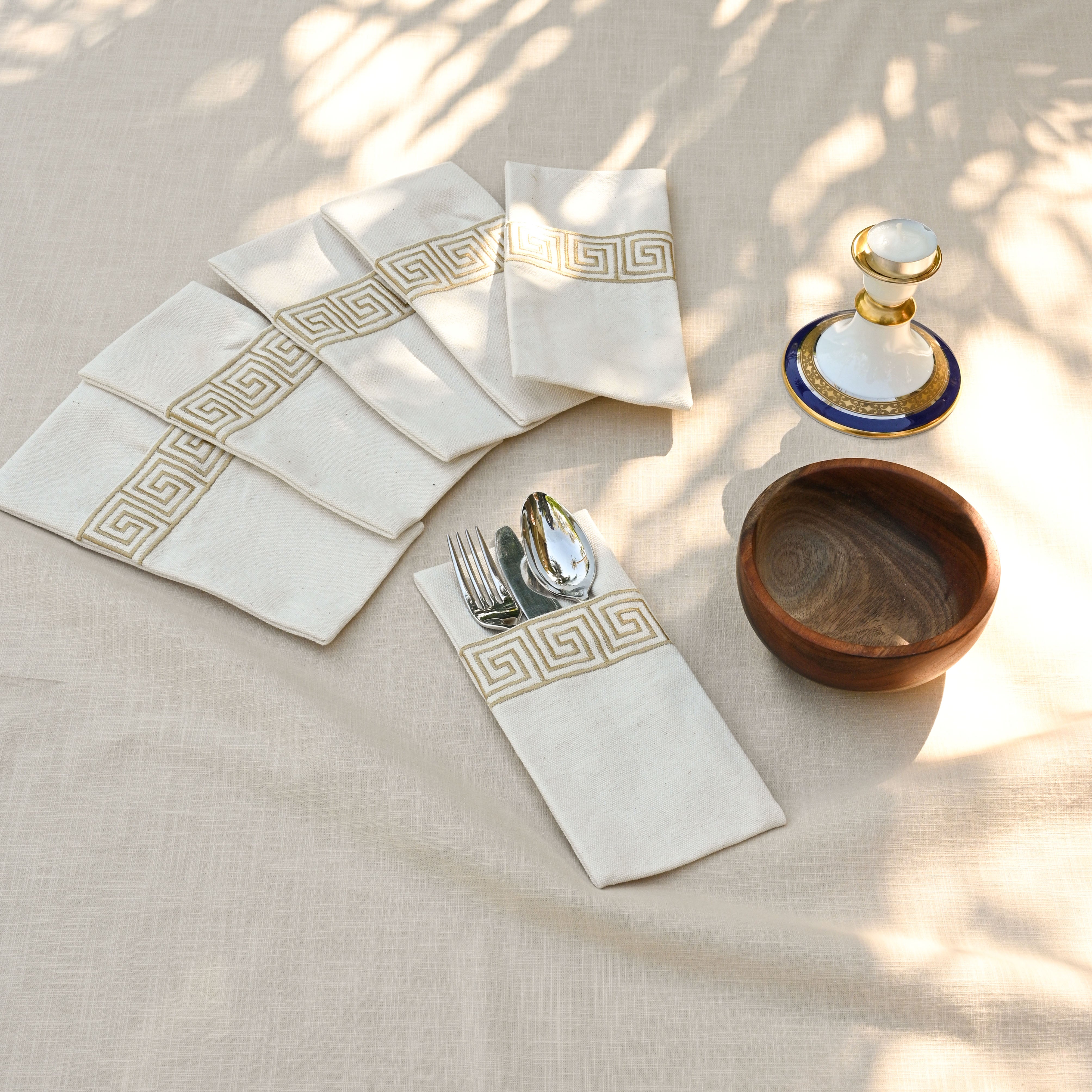 Greek Cutlery Holder Set