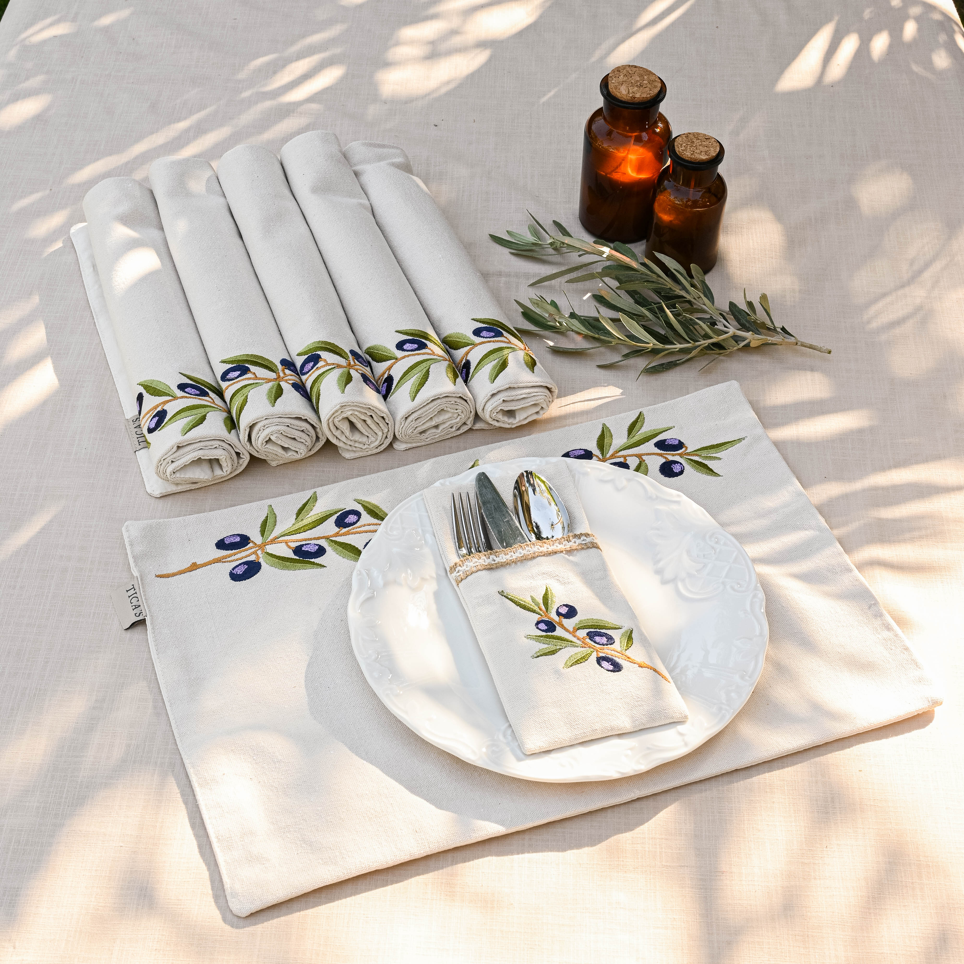 Olive Branch Placemat Set