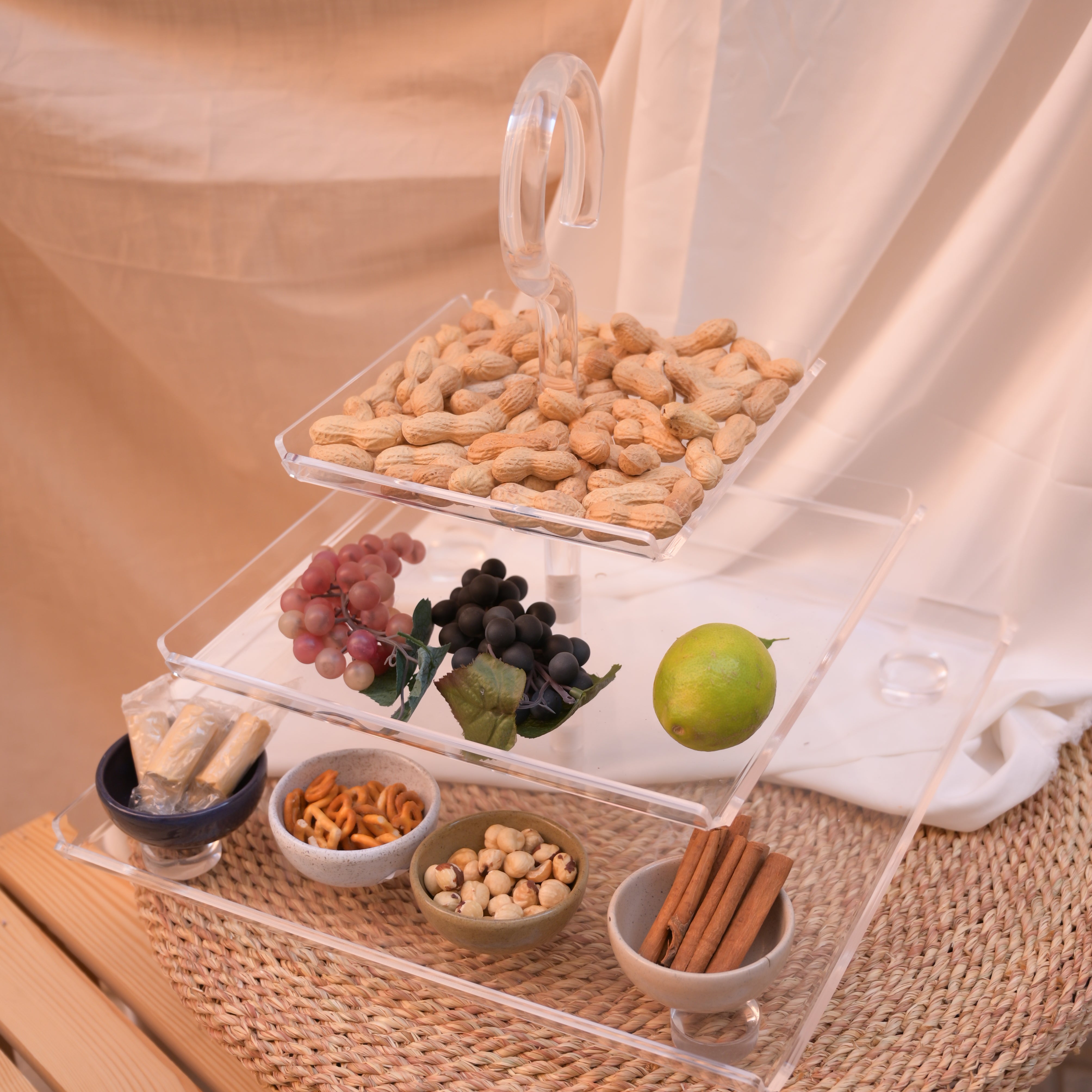 3 Tier Plexiglass Serving Platter