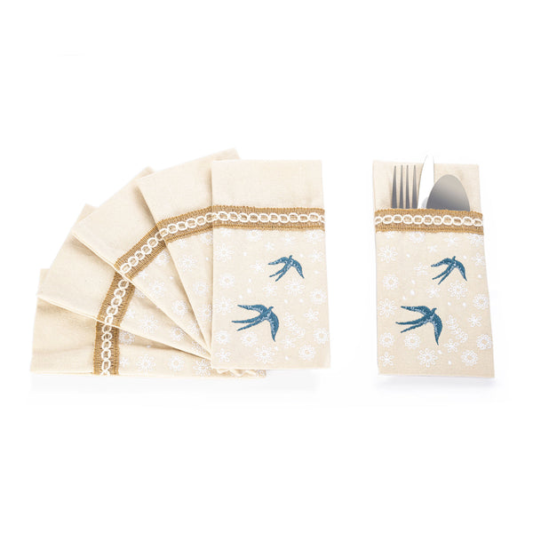 Birds & Flowers Cutlery Holder Set