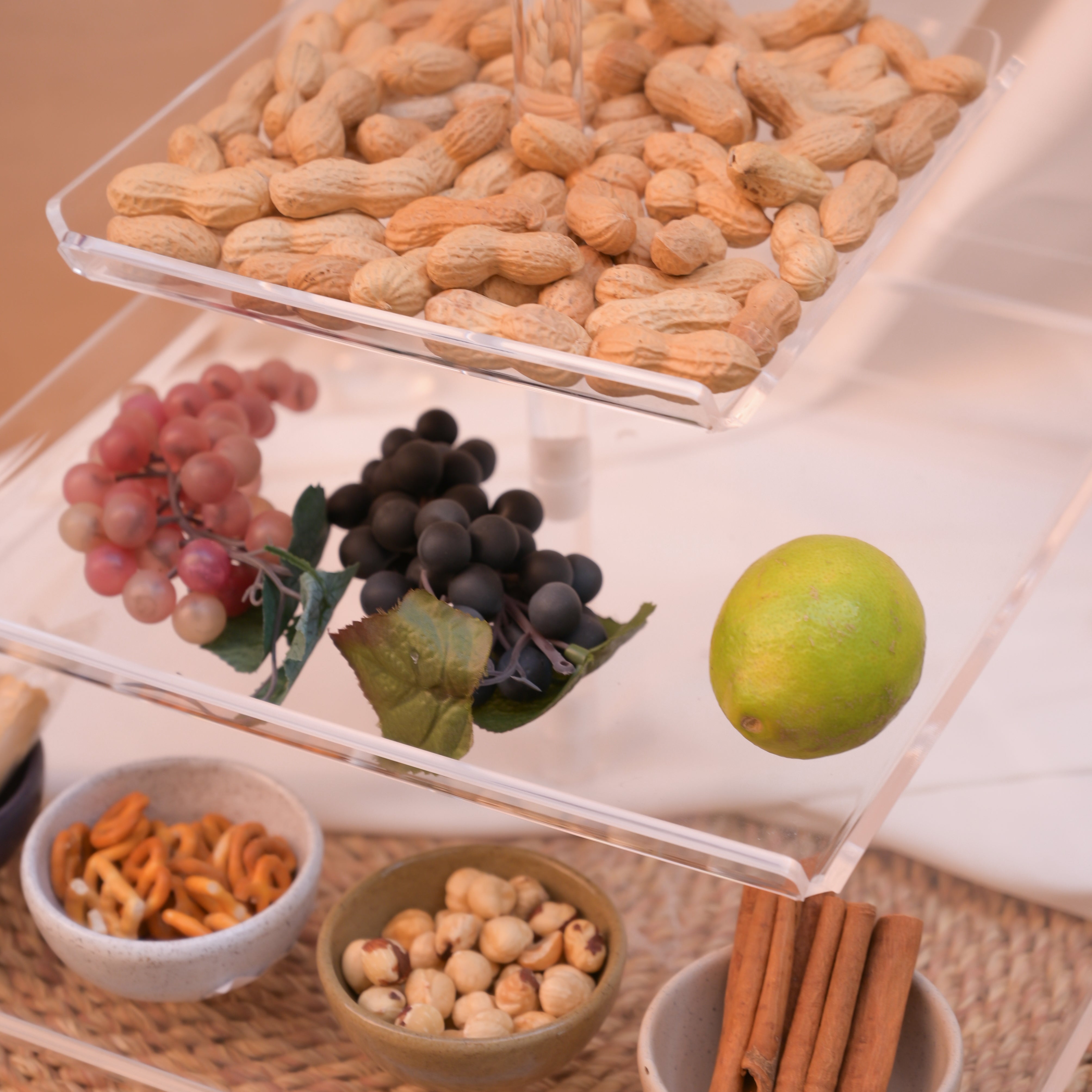 3 Tier Plexiglass Serving Platter