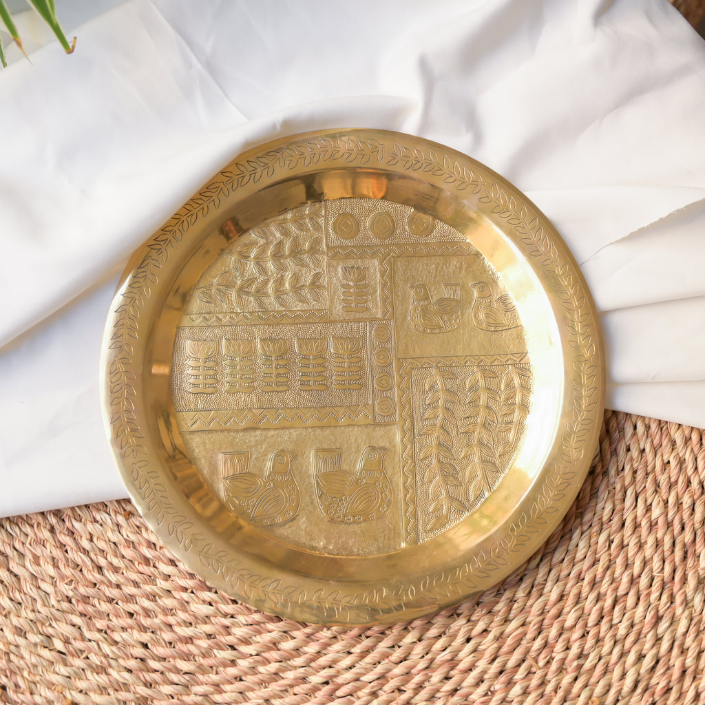 Countryside Hand Engraved Brass Plate