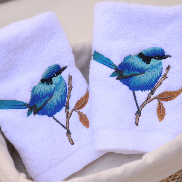 Blue Bird Guest Towel Set