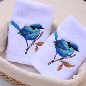 Blue Bird Guest Towel Set