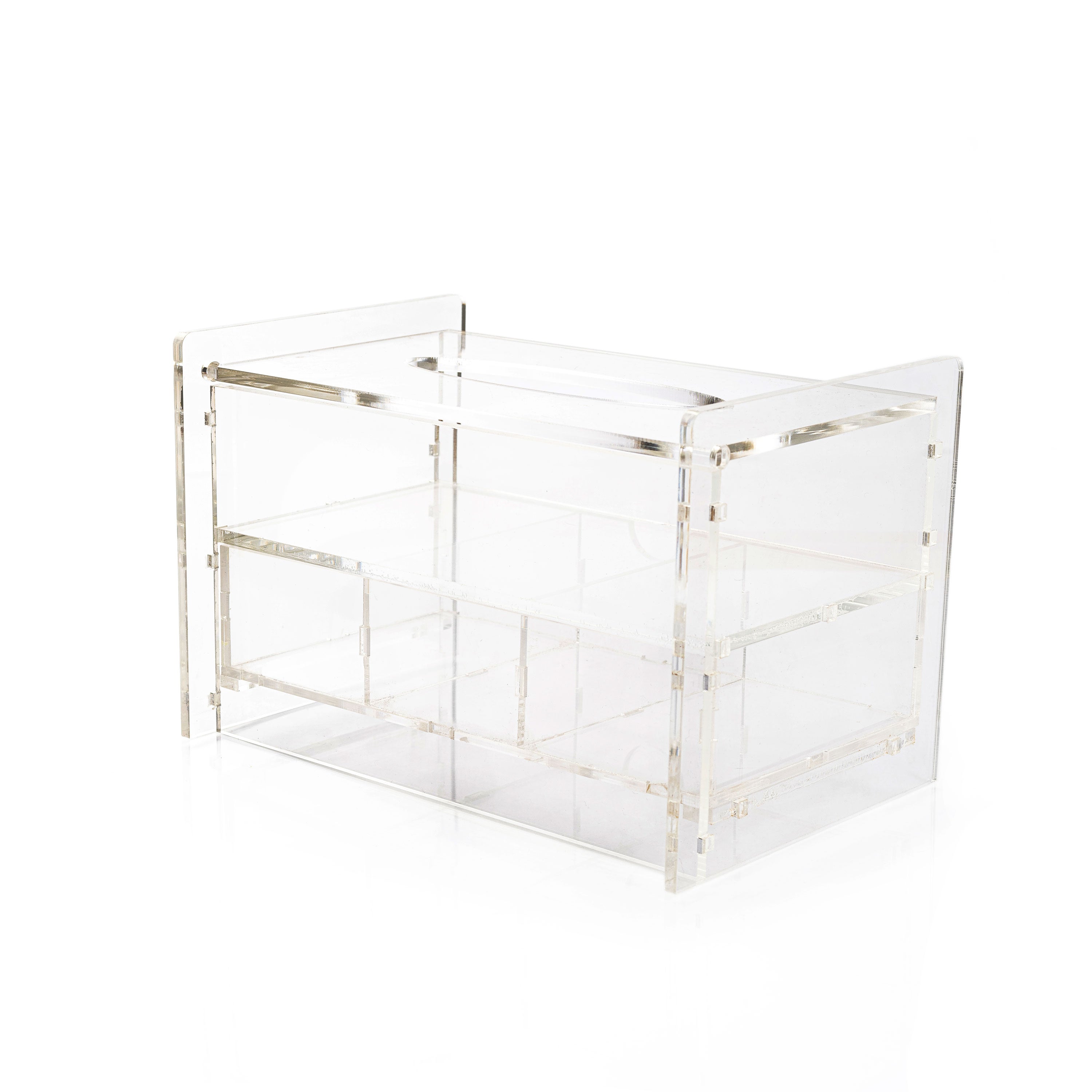 Plexi Tissues Holder With Drawer