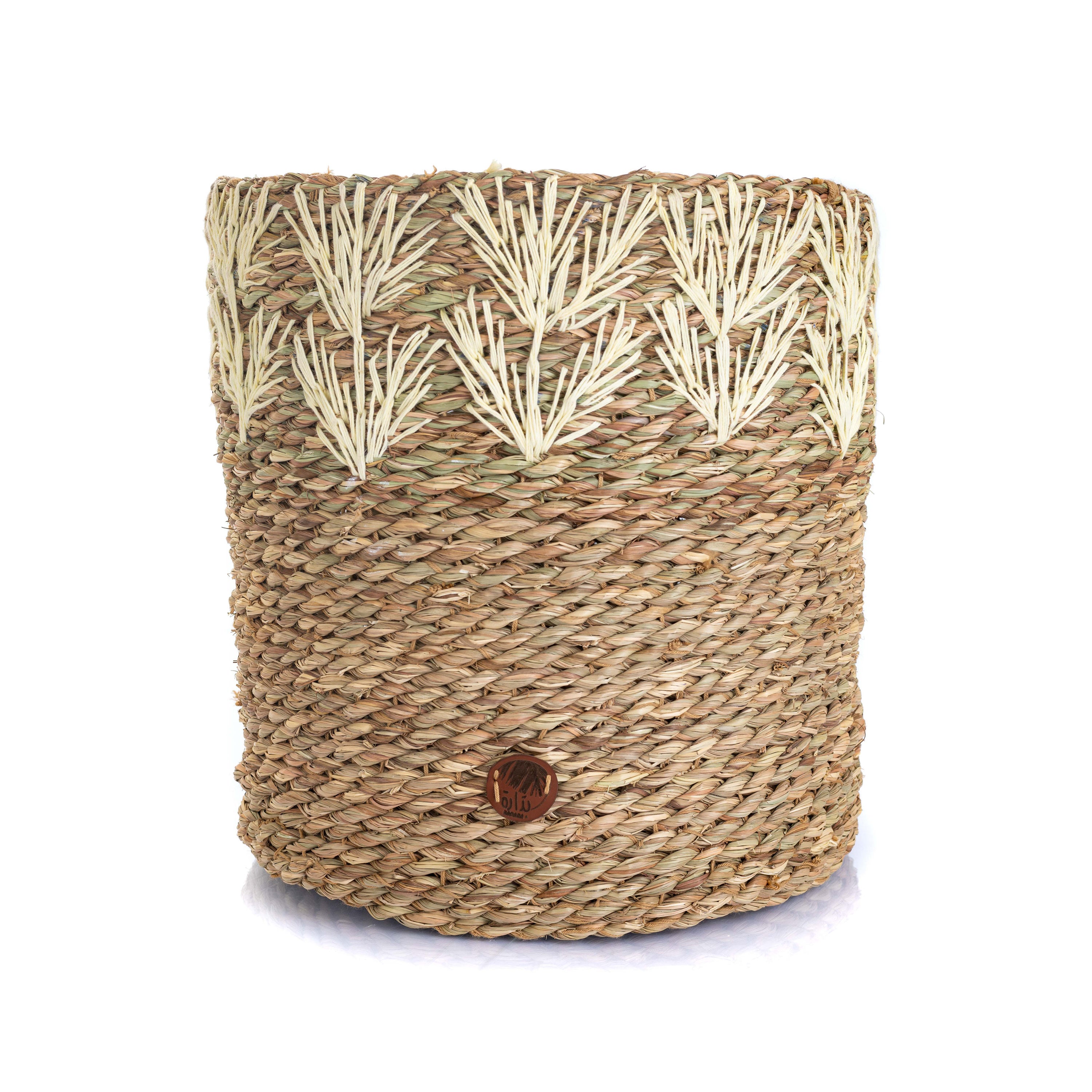 Halfa Feather Embroidery Basket
