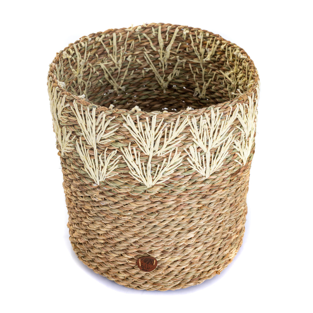 Halfa Feather Embroidery Basket