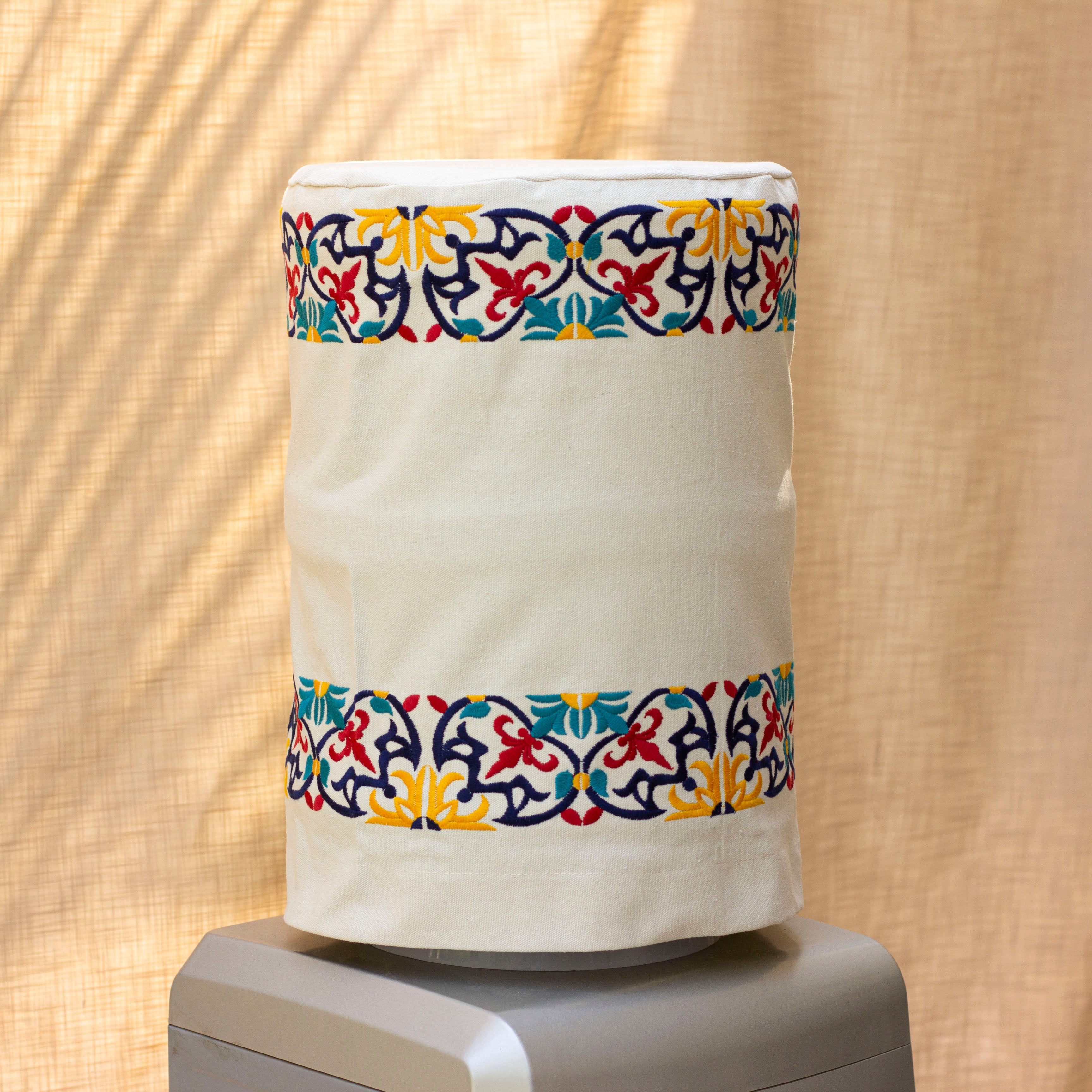 Floral Tiles  Water Dispenser Gallon Cover