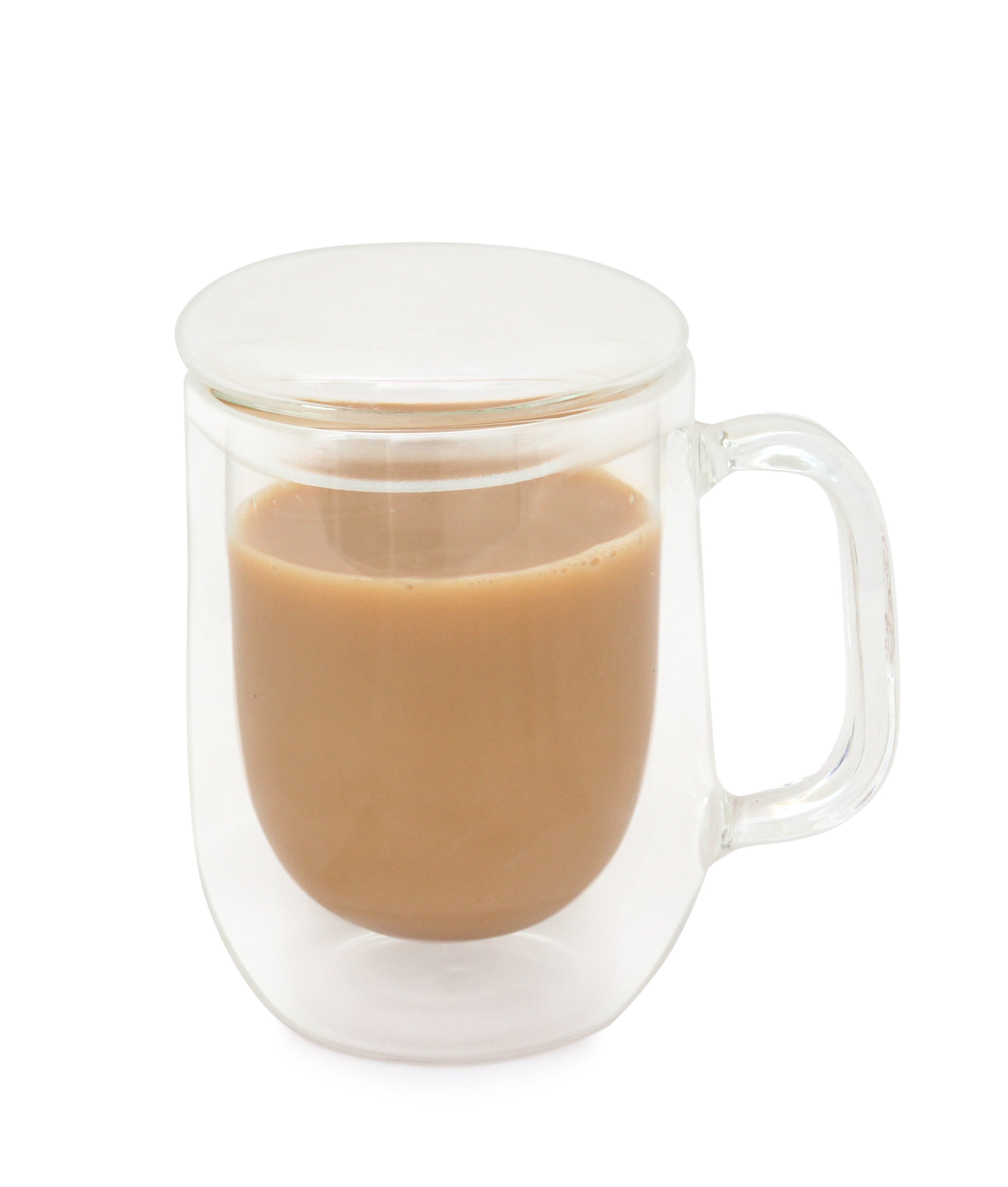 Double Bowl Pyrex Mug with Lid