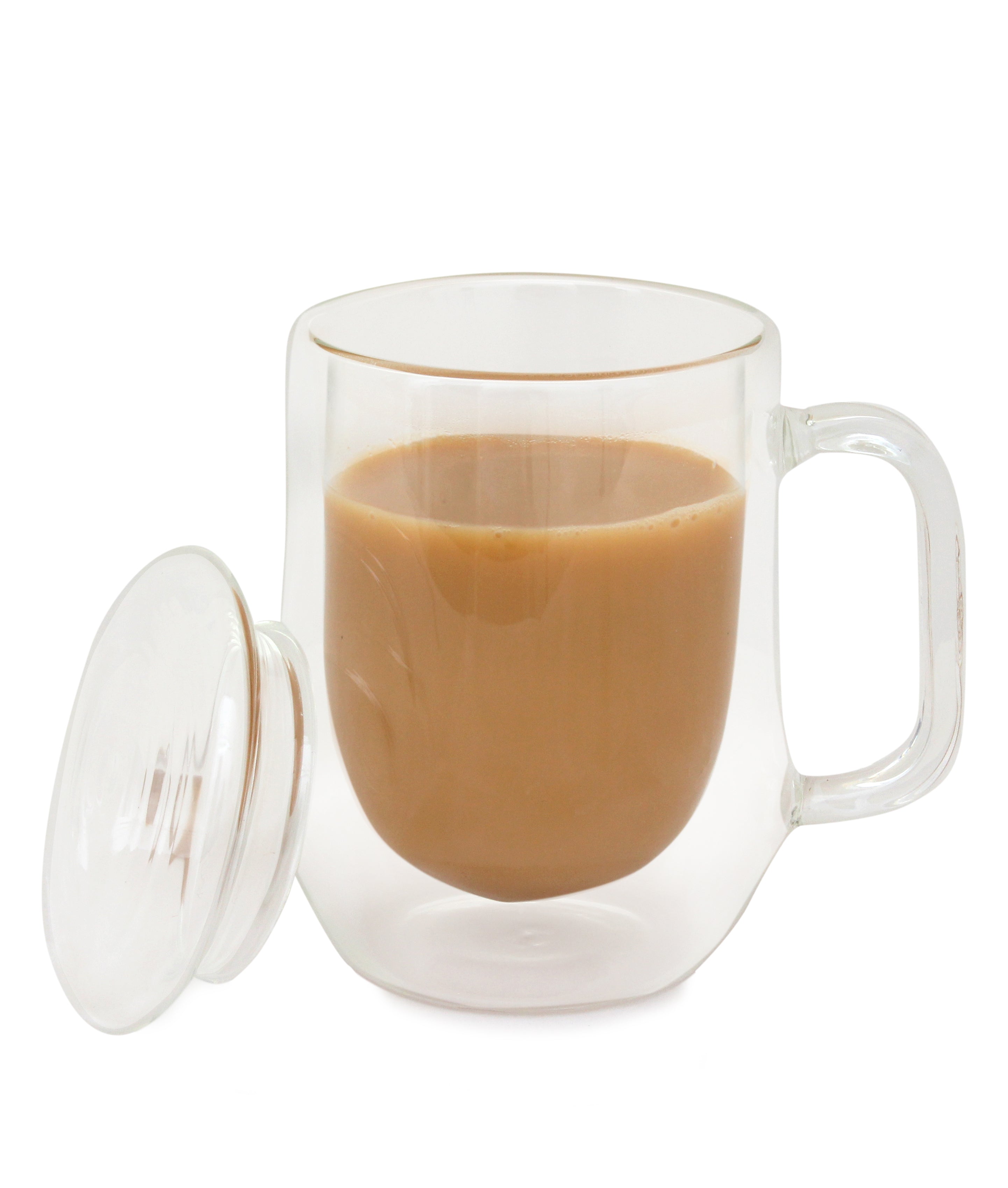 Double Bowl Pyrex Mug with Lid