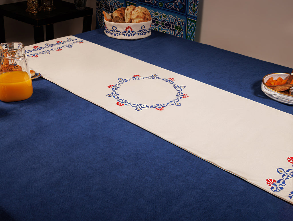 Ramadan Lotus Color Table Runner