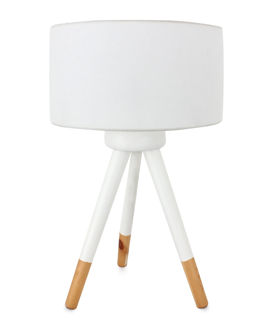 Tripod Two Toned Wooden Lamp - Small