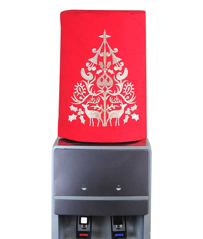 Christmas Tree Velvet Water Dispenser Gallon Cover