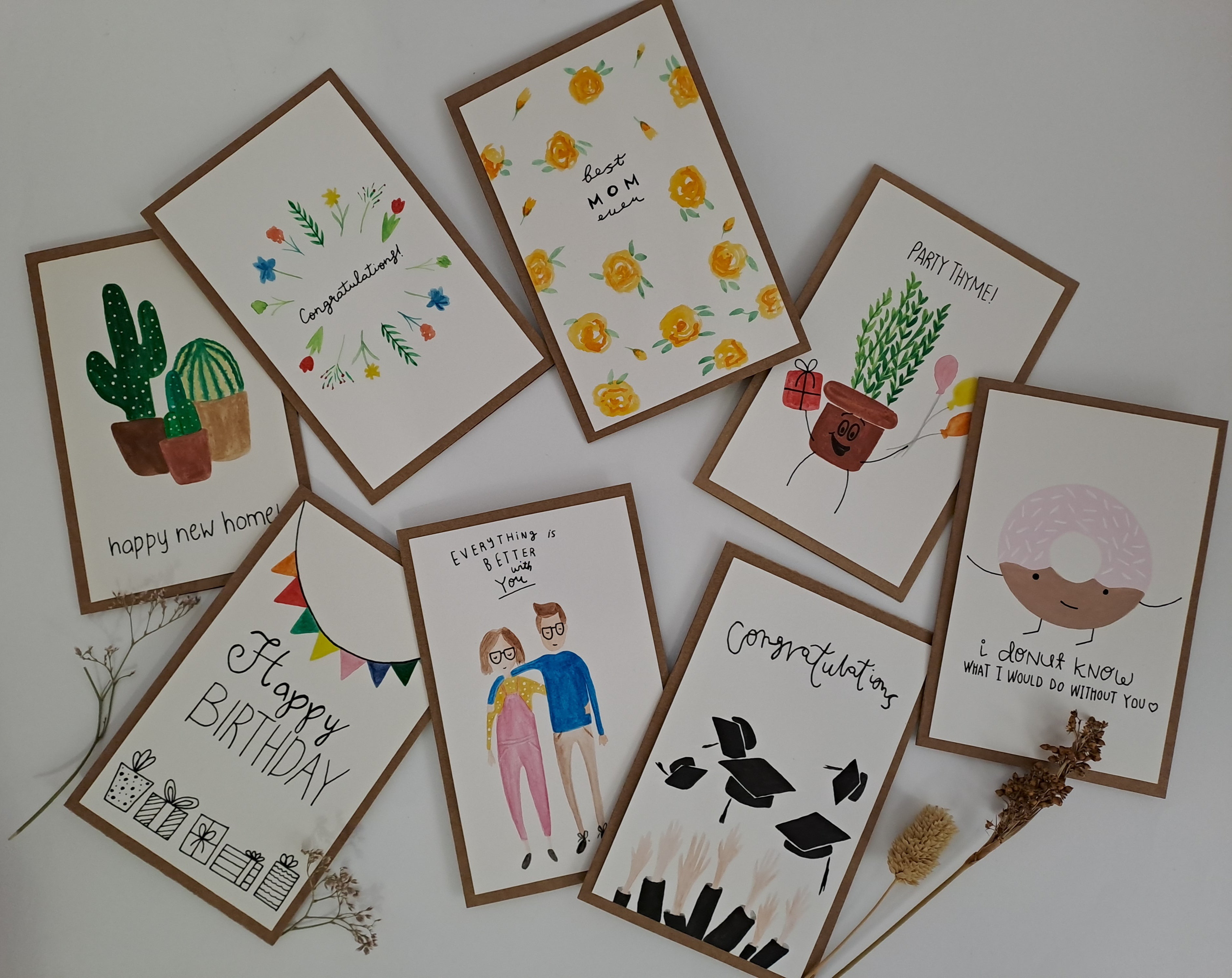 Hand Painted Greeting Cards