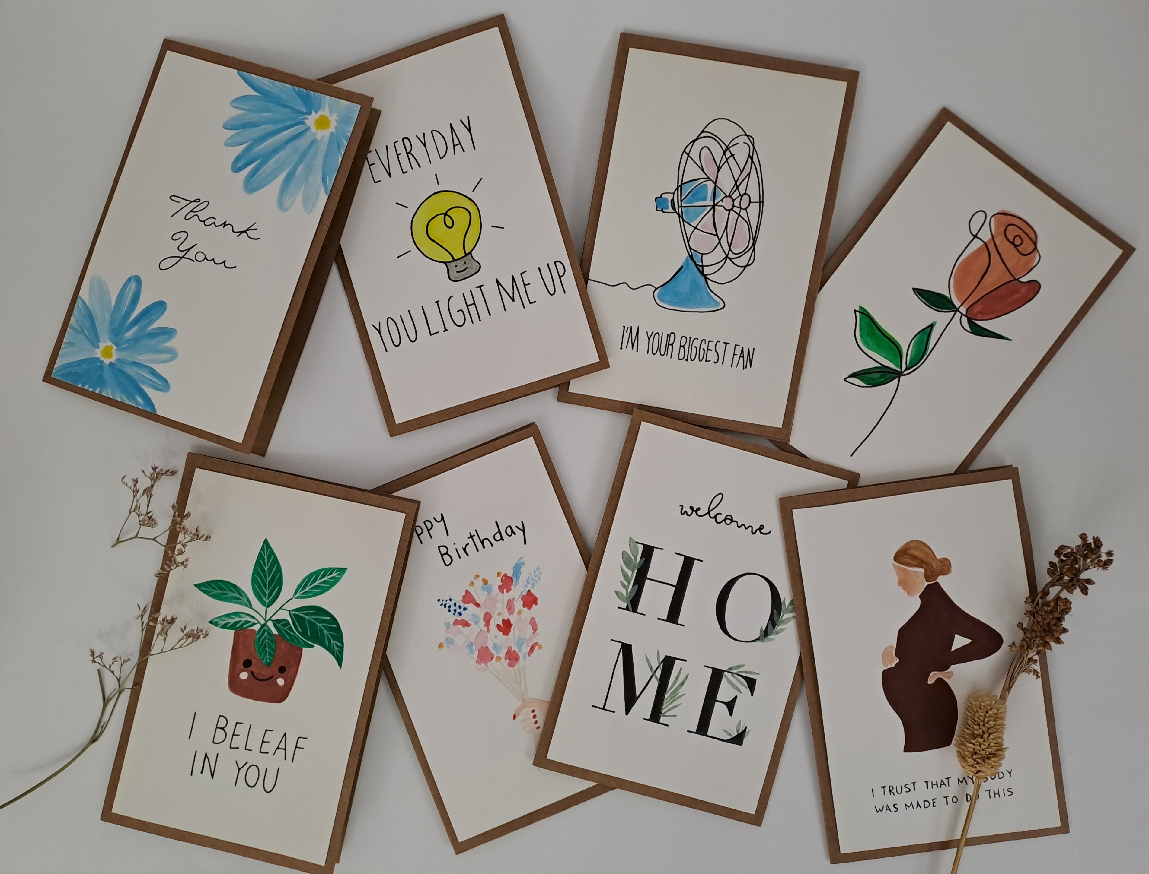Hand Painted Greeting Cards