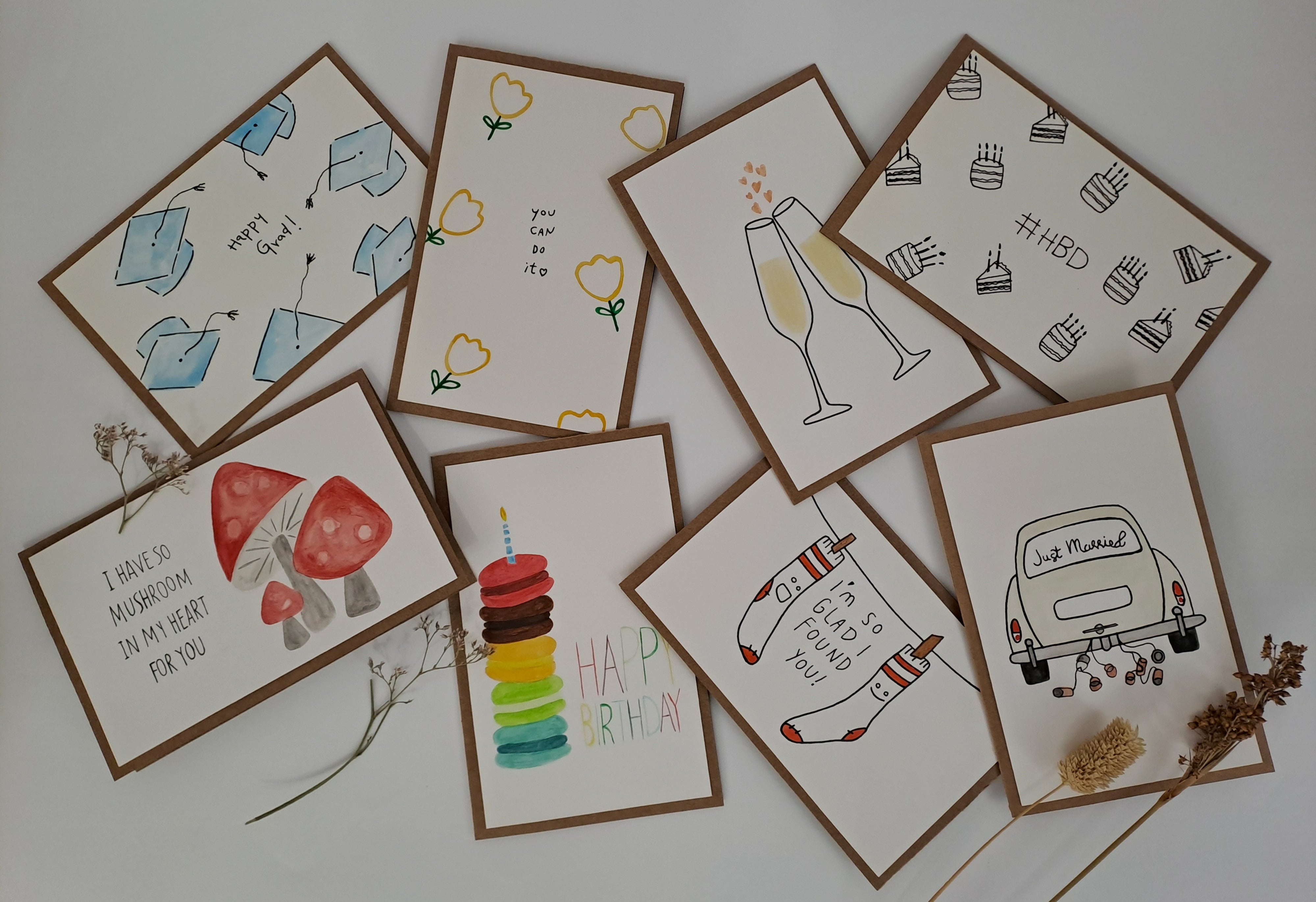 Hand Painted Greeting Cards