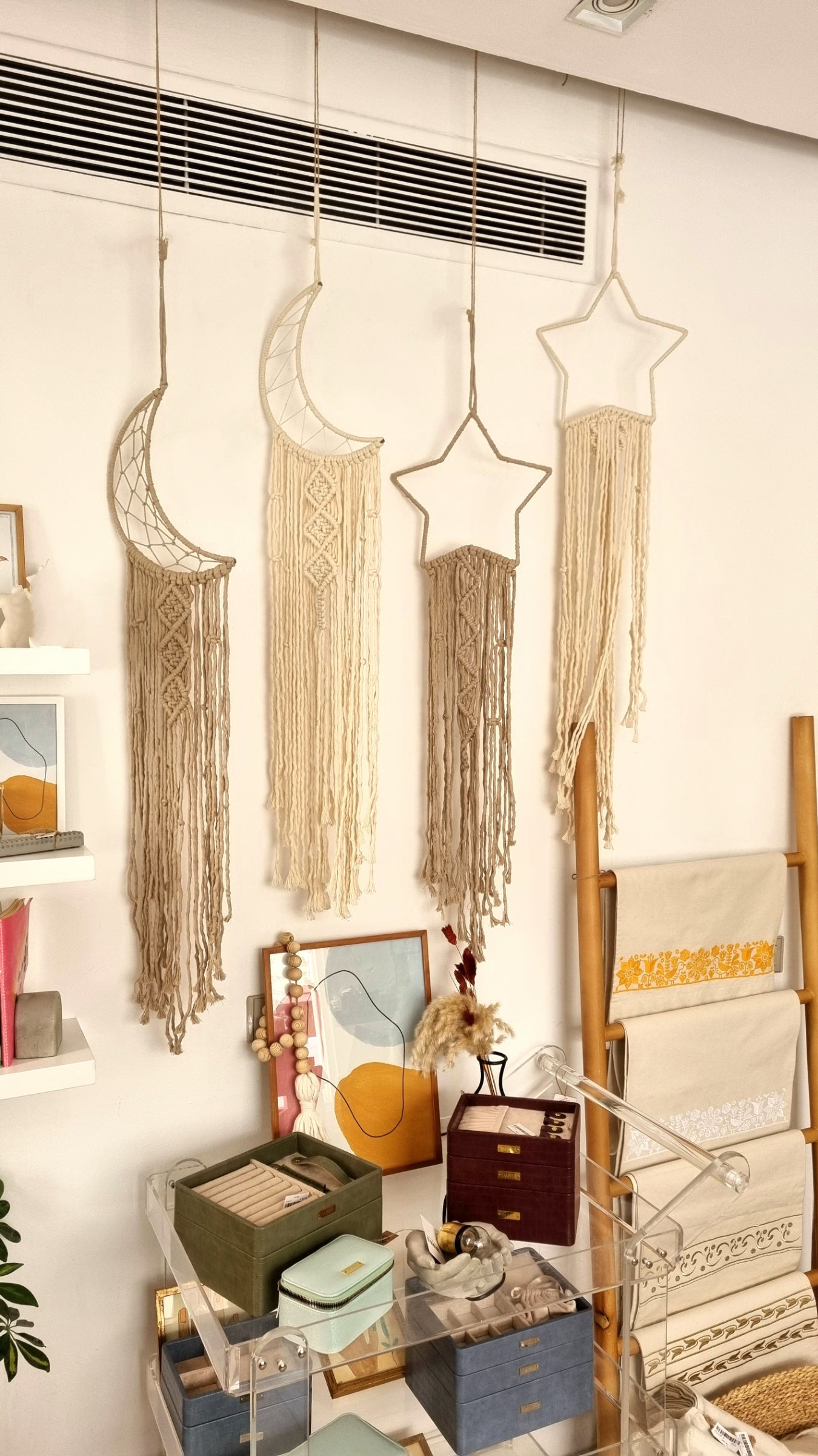 Handmade Star and Crescent Macrame