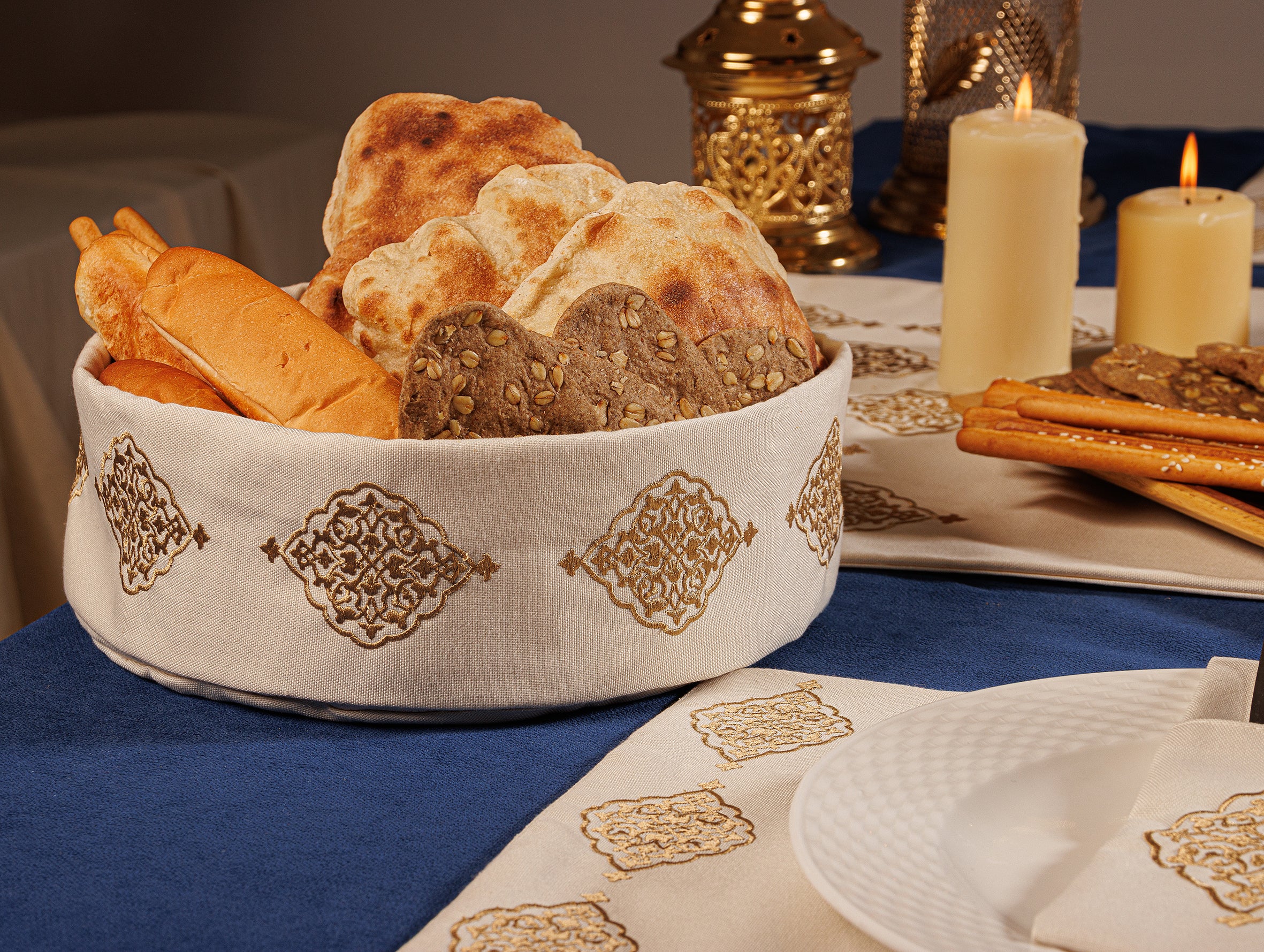 Gold Arabesque Breadbasket