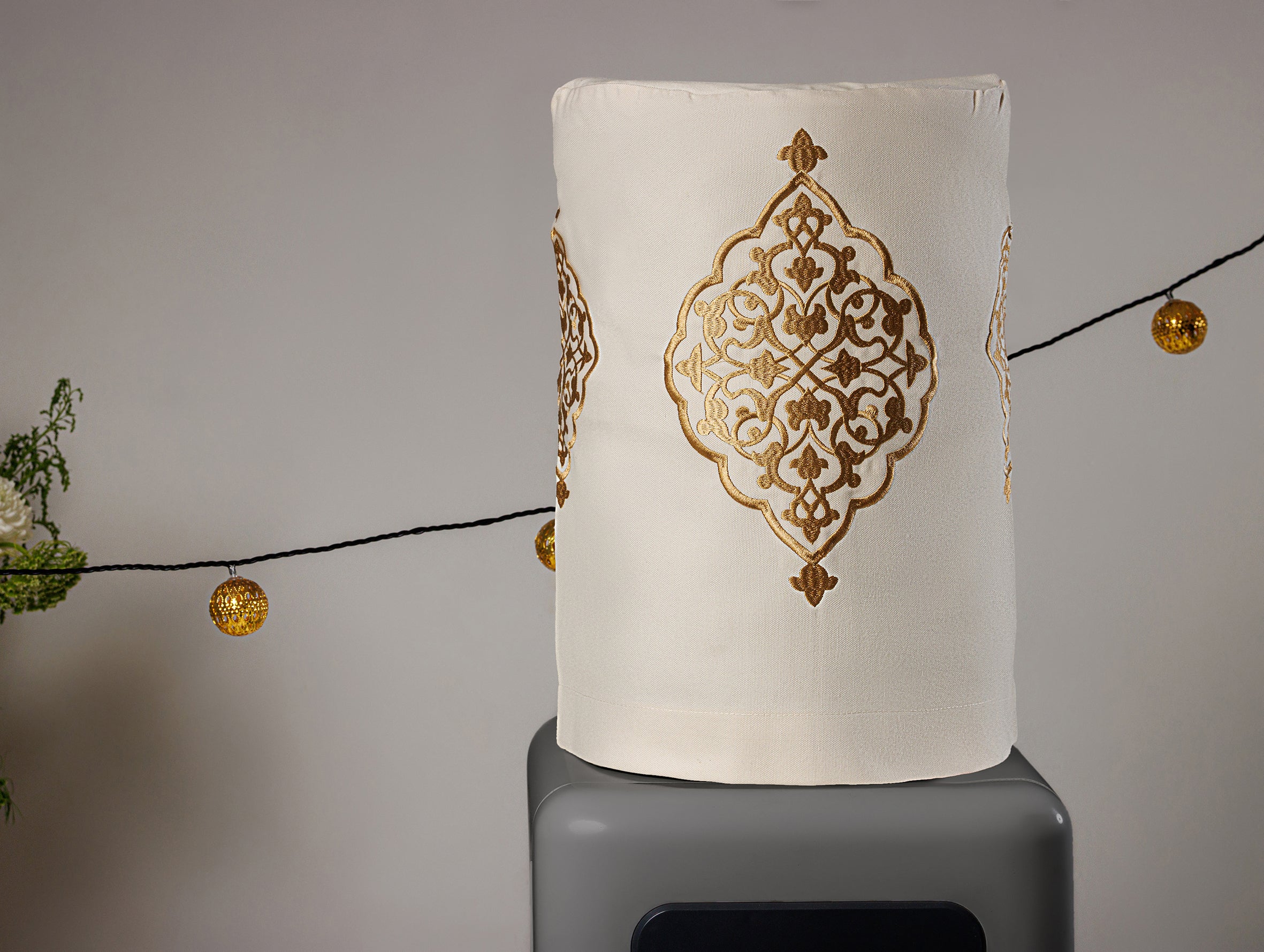 Gold Arabesque Water Dispenser Gallon Cover