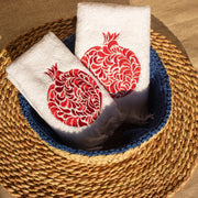 Red Classic Pomegranate Guest Towel Set