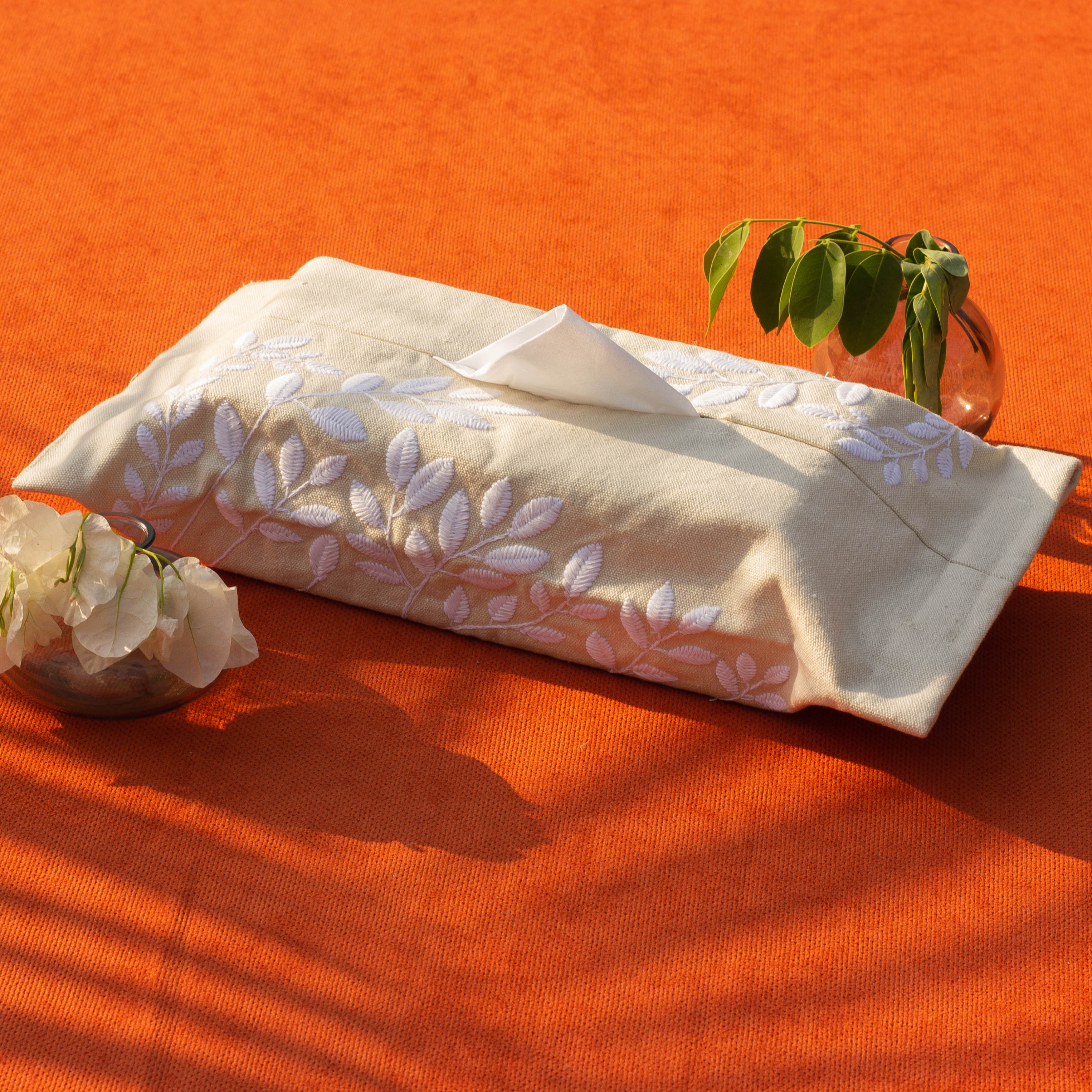 Summer Leaves Tissue Box Cover